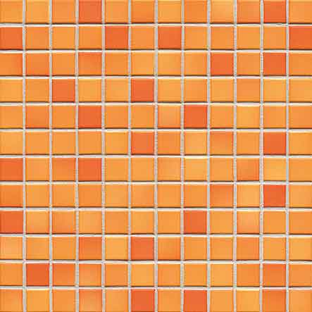 Fliesen Pollmann oranges Mosaik